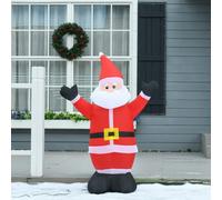 Homcom Inflatable 4Ft Tall Santa Claus Xmas Decoration Airblown Welcoming Light