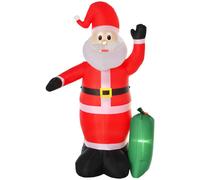 HOMCOM Inflatable 7.5ft Santa Claus Xmas Décor Light up Airblown Yard LED in Red HOMCOM Red