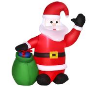 Homcom Inflatable Blow up Christmas Santa Claus 4 Foot LED Yard Holiday Decoration