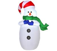 HOMCOM Inflatable Christmas Snowman 120 cm W/LED Lights Aosom UK