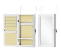 HOMCOM Jewelry Cabinet, Jewelry Storage Cabinet with Mirror, White