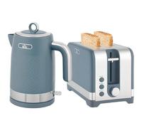HOMCOM Kettle and Toaster Set, 1.7L 3000W Rapid Boil Jug Kettle with Otter Thermostat, Limescale Filter, 2 Slice Toaster with 7 Browning Controls, Crumb Tray, Blue