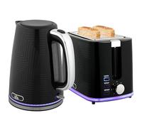 HOMCOM Kettle and Toaster Set with 1.7L 3000W Rapid Boil Jug Kettle Black