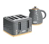 Kettle and Toaster Sets 1.7L Kettle 4 Slice Toaster Browning Control HOMCOM Grey One Size