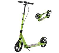 HOMCOM Kick Scooter Folding 2 Wheel Scooter for 14+ Teens Adults Green
