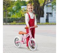 HOMCOM Kid Balance Bike ChildrenBicycle Adjustable Seat 2-5 Years No Pedal Pink