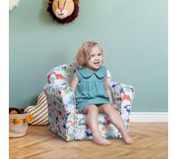 Homcom Kids Armchair Toddler Sofa Foam Filled Upholstered Couch Dinosaur
