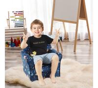 Homcom Kids Armchair Toddler Sofa Seat Children Chair Couch W/ Wooden Frame In Blue Blue One Size