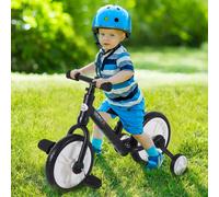 HOMCOM Kids Balance Training Bike Toy w/ Stabilizers For Child 2-5 Years Black