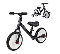 HOMCOM Kids Balance Training Bike Toy w/ Stabilizers For Child 2-5 Years Black