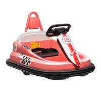 HOMCOM Kids Bumper Car 360° Rotation 6V 2 Speeds for 18-48 Months Pink