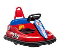HOMCOM Kids Bumper Car 360° Rotation Spin Waltzer Car 6V Electric Ride On Car with 2 Speeds, Music, Lights for 18-48 Months - Red