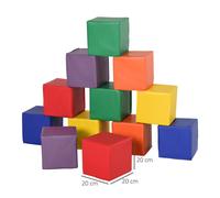HOMCOM 12 Piece Soft Play Blocks Soft Foam Toy Building Stacking Block for Kids