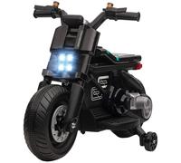 HOMCOM 6V Kids Electric Ride-on Motorcycle W/ Siren Horn Headlights Music, Black