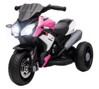 HOMCOM Kids Electric Motorcycle 6V 3 Wheels Foot Pedal 3-5 Years Pink