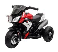 HOMCOM Kids 6V Electric Ride On Motorcycle Electric Motorbike w/Lights Music Horn 3 Wheel Outdoor Play Toy for 3-5 Years, Red