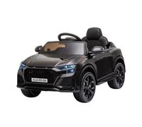 HOMCOM Audi RS Q8 6V Kids Electric Ride On Car Toy with Remote, USB, MP3 & Bluetooth - Black, Black