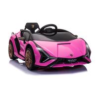Homcom 12V Kids Electric Ride On Car 2 Motors Licensed Car For 3-5 Years In Pink Pink