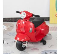 HOMCOM Kids Electric Ride On Motorbike Vespa Licensed 6V Toys for 18-36 Months in Red HOMCOM Red