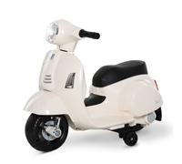 HOMCOM Vespa Licensed 6V Kids Electric Motorbike Ride On Motorcycle Battery Powered for 18-36 Months with Horn Light White
