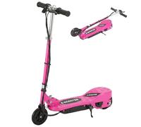 HOMCOM Kids Electric Scooter 5.5 in for Ages 7-14 Adjustable Height Pink
