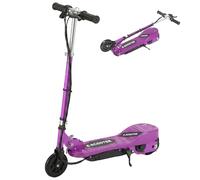 HOMCOM Kids Electric Scooter 5.5 in for Ages 7-14 Adjustable Height Purple