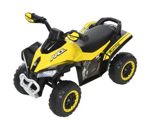HOMCOM Kids Manual Ride On Quad Bike - Yellow | TJ Hughes
