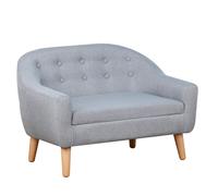 HOMCOM Kids Mini Sofa Children Armchair Seating Bedroom Playroom Furniture Grey, Grey