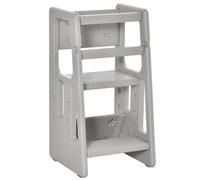 HOMCOM Kids Step Stool, Adjustable Standing Platfom, Toddle Kitchen Stool312-050
