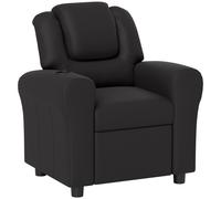 Kids Recliner Chair with Adjustable Backrest & Footrest, Black HOMCOM Black 700mm