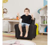 HOMCOM Kids Recliner Chair with Adjustable Backrest & Footrest, Black, Black