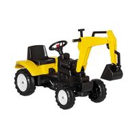 HOMCOM Kids Ride on Digger Pedal Go Kart Play Construction Car for 3 - 6 Years