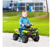 HOMCOM Kids Ride-on Four Wheeler ATV Car w/ Headlights Green, Green