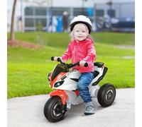 HOMCOM Kids Ride-On Police Bike 3-Wheel Vehicle w/ Music Lights 18-36 Mths