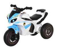 HOMCOM Kids Ride-On Police Bike 3-Wheel Vehicle w/ Music Lights 18-36 Mths