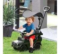Homcom Kids Ride-On Push Car 3 In 1 Benz G350 Baby Floor Slider Walker In Black Black
