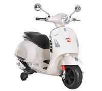 Reiten Kids Vespa Ride On Motorcycle 6V with LED Lights - White, White