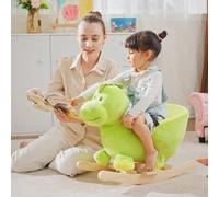 HOMCOM Kids Rocking Horse, Plush Ride-On Dinosaur Seat w/ Seat Safety Belt