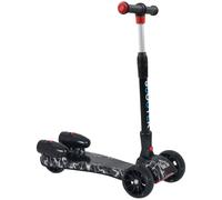 HOMCOM Kids 3 Wheel Kick Scooter Adjustable Height Flashing Wheel Water Spray 3-