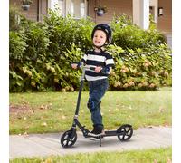 HOMCOM Kids Scooter Ride On Toy Height Adjustable For 7-14 Years, Black