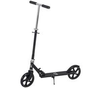 HOMCOM Kids Scooter Teenager Kick Scooter Foldable 4 Levels Adjustable Height with Rear Fender Brake for 7-14 Years Black