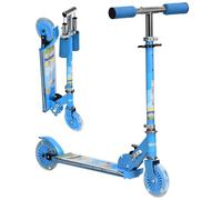 HOMCOM Kids Scooter with Lights, Music, Adjustable Height, Ages 3-7, Blue