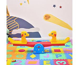 Homcom Kids Seesaw Safe Teeter 2 Seats with Easy-Grip