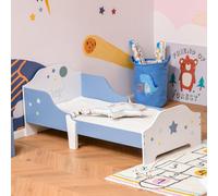 Homcom Kids Star & Balloon Single Bed Frame w/ Safe Guardrails Slats Bedroom Furniture Dreams
