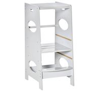 HOMCOM Kids Step Stool - Grey | TJ Hughes