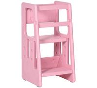 HOMCOM Kids Step Stool, Adjustable Standing Platform, Toddler Kitchen Stool