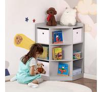 Homcom Kids Storage Cabinet Corner Organizer With Anti-Tipping Hardware Drawer