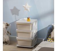 HOMCOM Kids Storage Unit w/ Three Drawers Three-Tier Chest Vertical Dresser