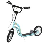 HOMCOM Kids Stunt Scooter with 12" Rubber Wheels, Adjustable Handlebar, Blue, Blue