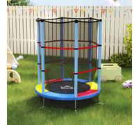 Kids Trampoline w/ Enclosure Net, Steel Frame, for Ages 3-6 Years HOMCOM Multi One Size